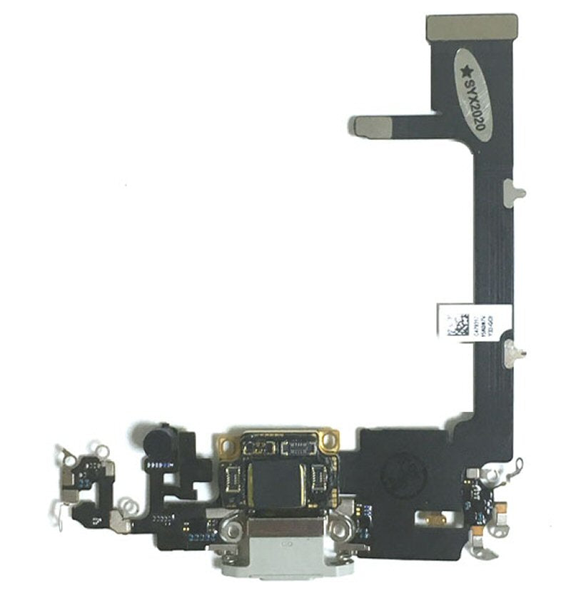 Charging Port For iPhone 11 Pro Max White Flex Charging Port FoneFunShop