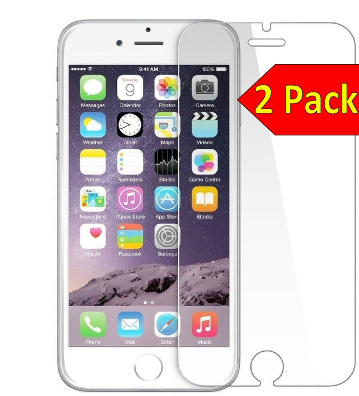 Screen Protectors For iPhone 7 Plus 8 Plus Twin Pack of 2 X Tempered Glass Screen Protector FoneFunShop