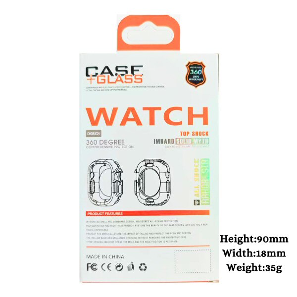 Case For Apple Watch and Glass protector 49mm 360 Protection Case Cover FoneFunShop