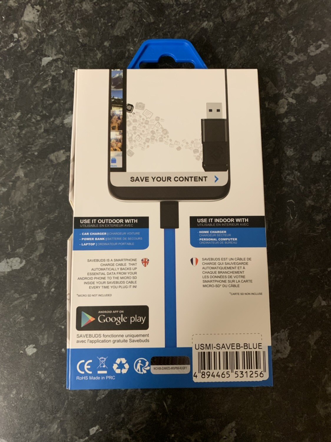 Smart Data Backup Cable Fast Charging Type C Connection SAVEBUDS Cable FoneFunShop