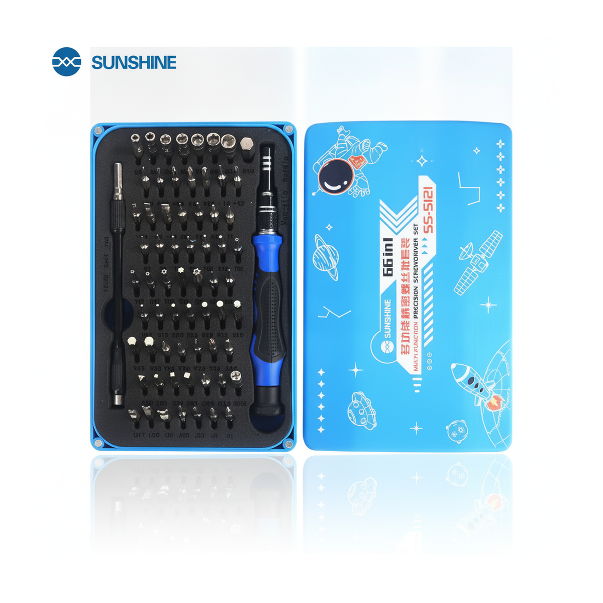 66 in 1 Precision Screwdriver Set Multifunctional Blue - hero