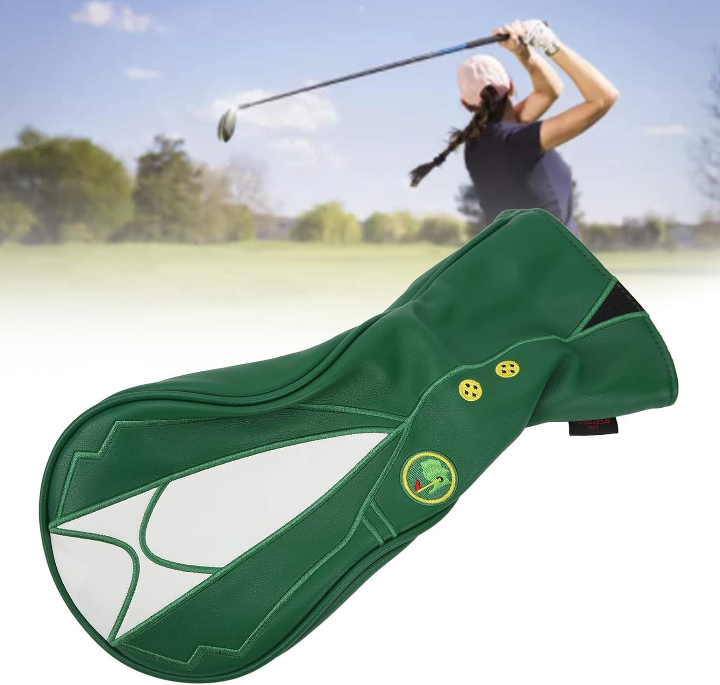 Green Jacket Design Driver #1 #3 #5 Headcovers 3Pcs Golf Accessorise FoneFunShop
