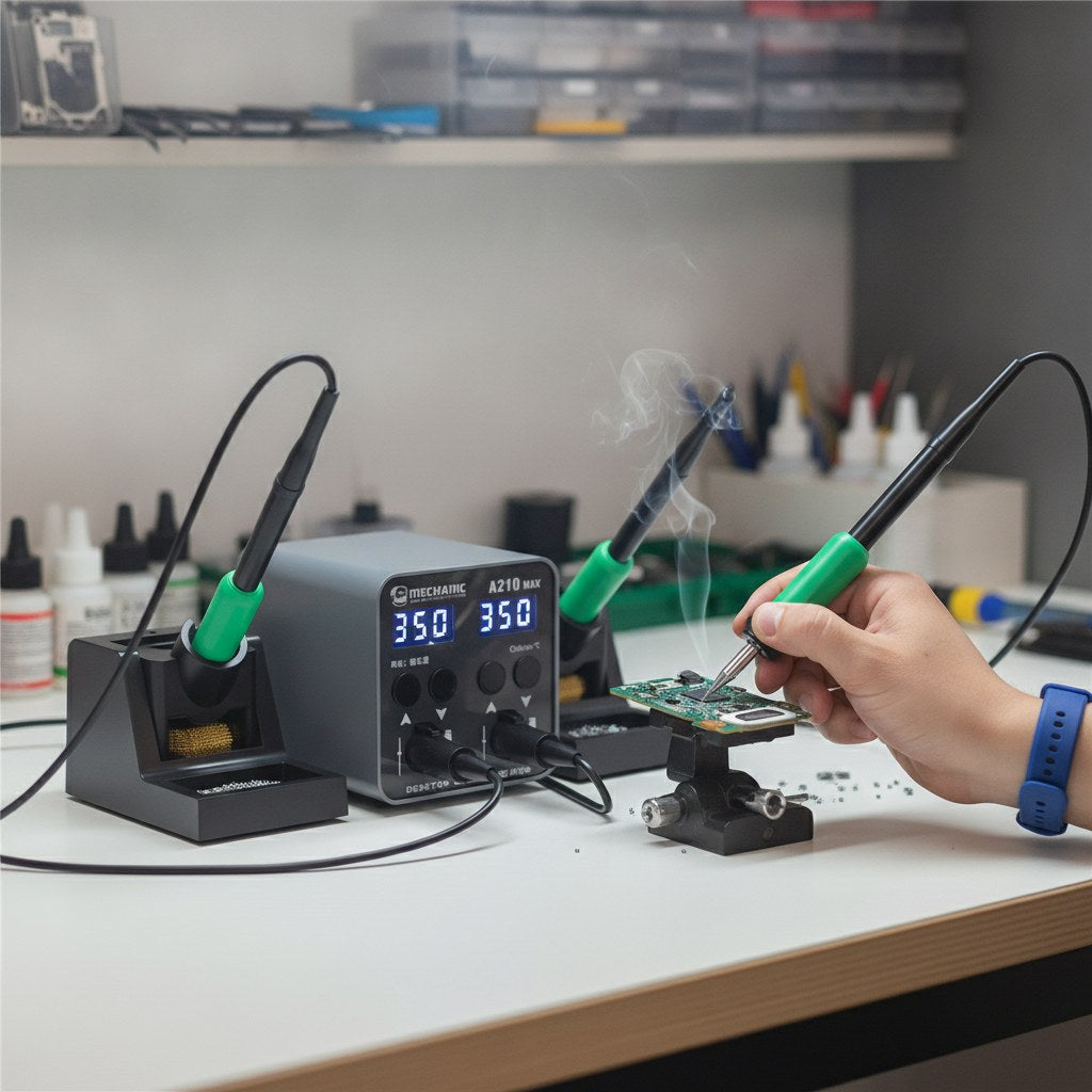 Mechanic A21 Max Double Digital Constant Temperature Soldering Station Solder FoneFunShop