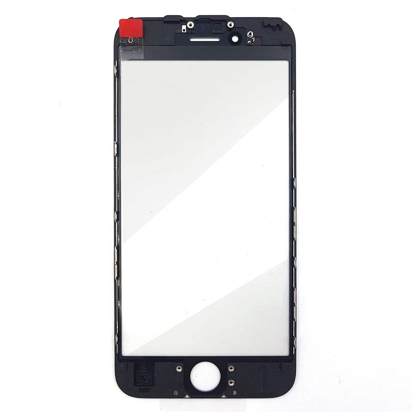 Glass Lens For iPhone 6s on Frame with OCA Layer Cold Press Black 3 in 1 Lens FoneFunShop