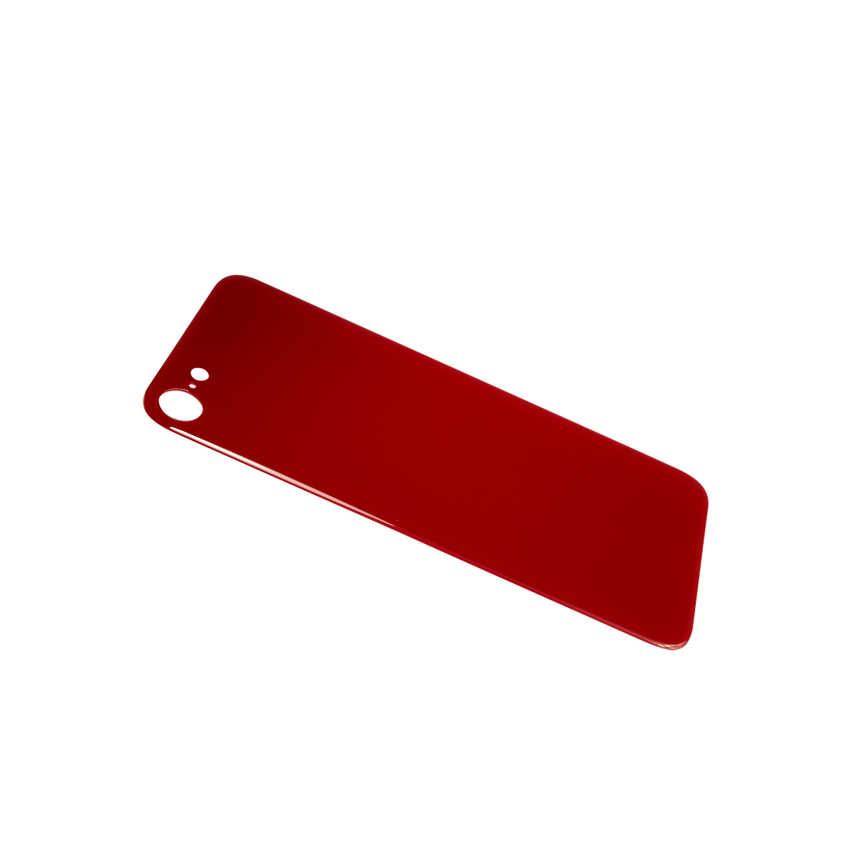 Glass Back For iPhone 8 Plain in Red Glass Back FoneFunShop