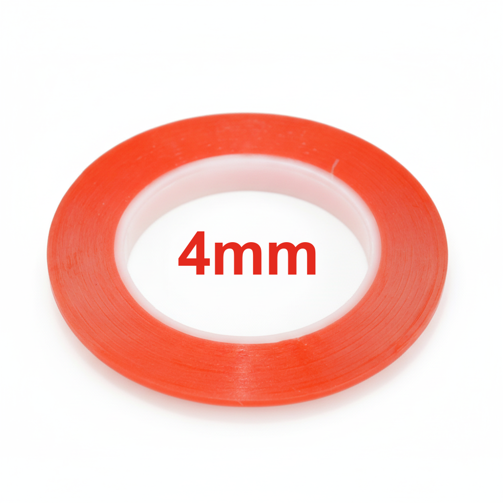 Double Sided Tape 4mm Wide High Strength Sticky Clear Red For iPad Phone Repair Tape FoneFunShop