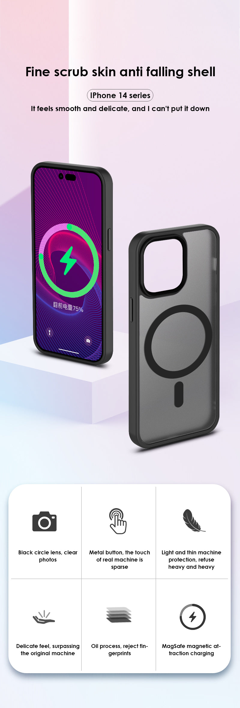 Case For iPhone 14 Plus 15 Plus Cangling Green Smart Charging Silicone Case Case Cover FoneFunShop