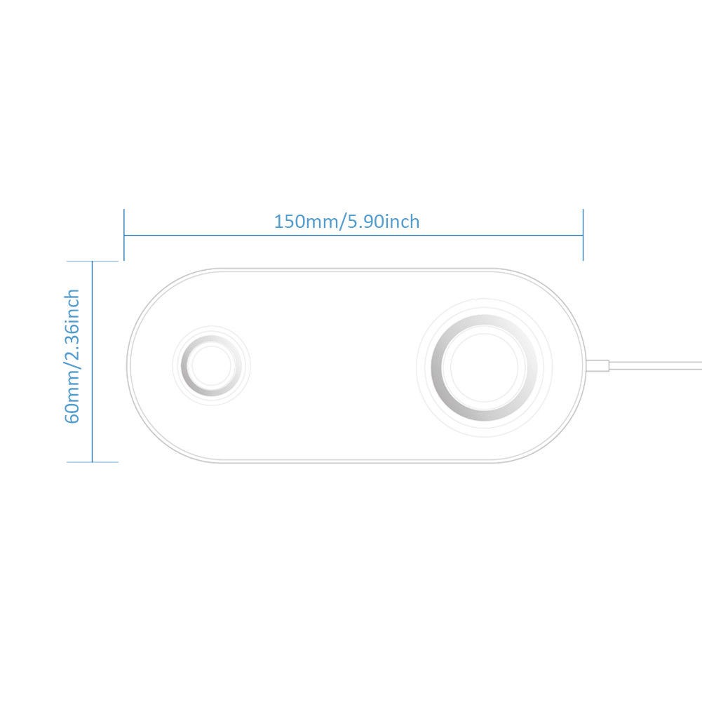 Twin Wireless Charger For iPhone X iPhone 8 and Apple Watch Charger FoneFunShop