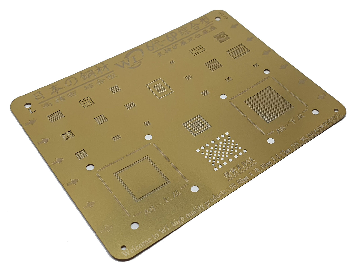 Reballing Stencil For iPhone 6 6 Plus WL Gold Stencil FoneFunShop