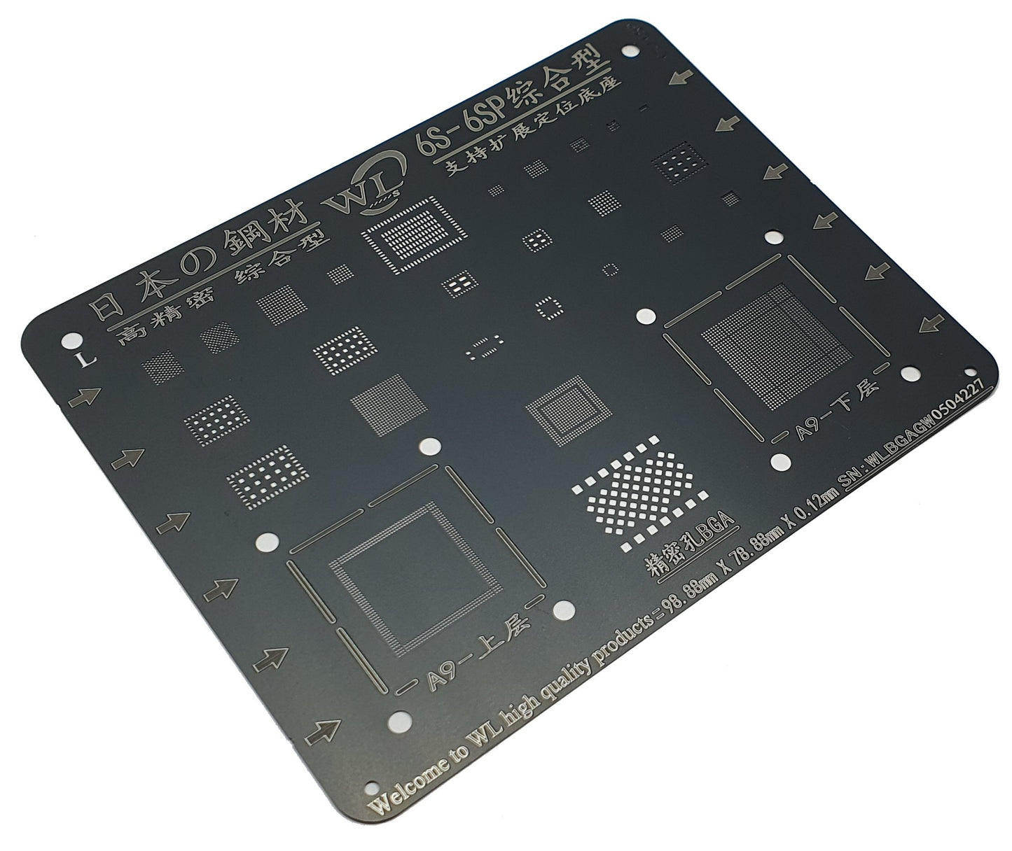 Reballing Stencil For iPhone 6S 6S Plus WL Black Stencil FoneFunShop