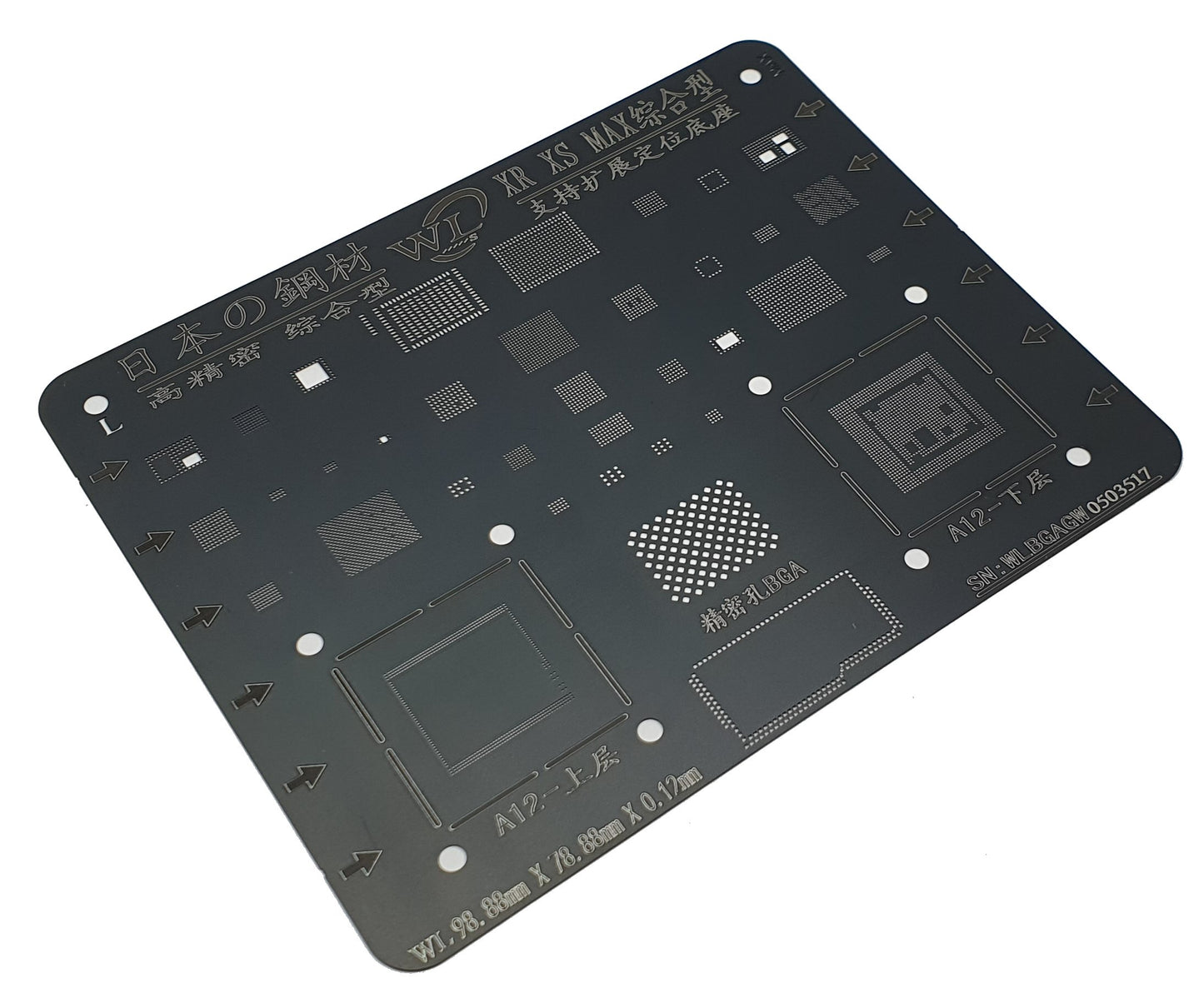 Reballing Stencil For iPhone XR XS Max WL Black Stencil FoneFunShop