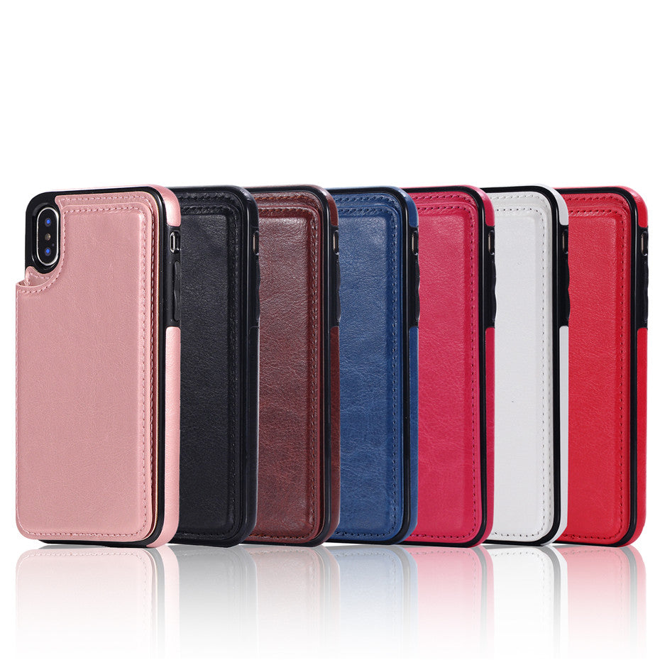 Case For iPhone 14 Plus 15 Plus in Blue Flip Leather Multi Card Holder Case Cover FoneFunShop