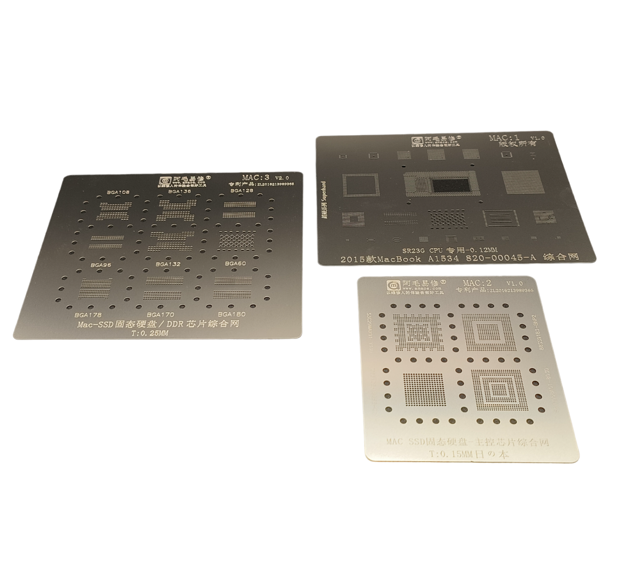 Reballing Stencil For MacBook Motherboards IC and CPU 9 In 1 Stencil FoneFunShop