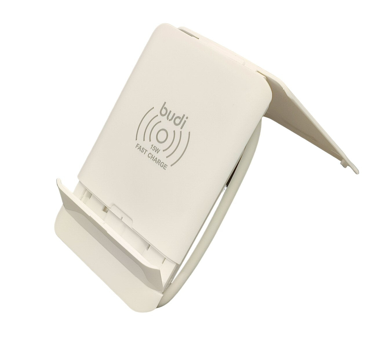 Budi 15W Wireless Charger Multi Functional Box with Phone Cable Adapters White Cable FoneFunShop