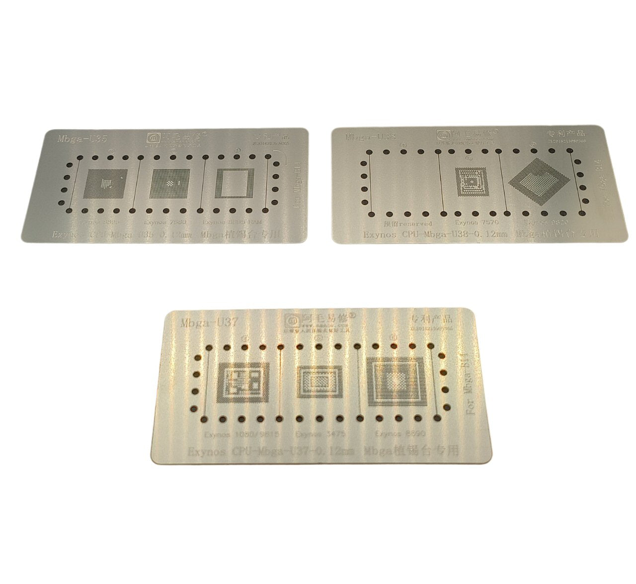 Stencil Set For Samsung CPU MBGA 6 In 1 Mbga u33 To Mbga U38 Stencil FoneFunShop