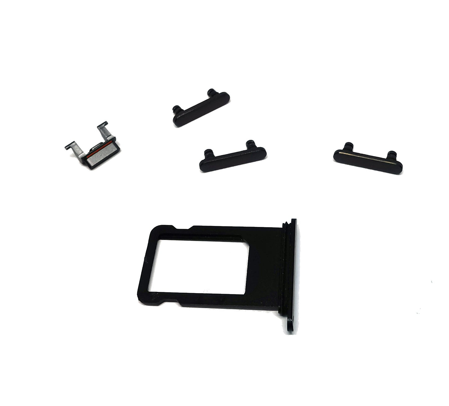 Sim Tray For iPhone 8 8 Plus in Black With Outer Buttons Sim Tray FoneFunShop