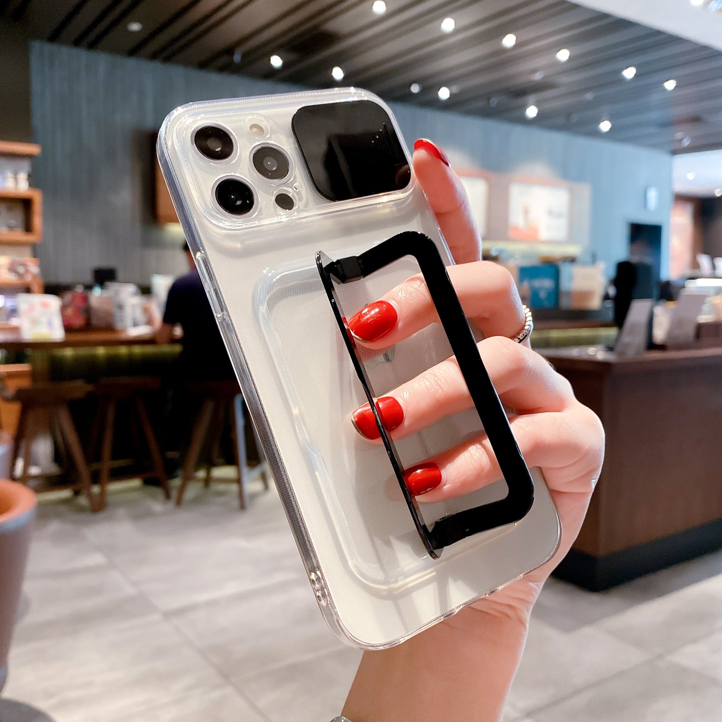 Case For iPhone 13 in Black Camera Lens Protection Case Cover FoneFunShop