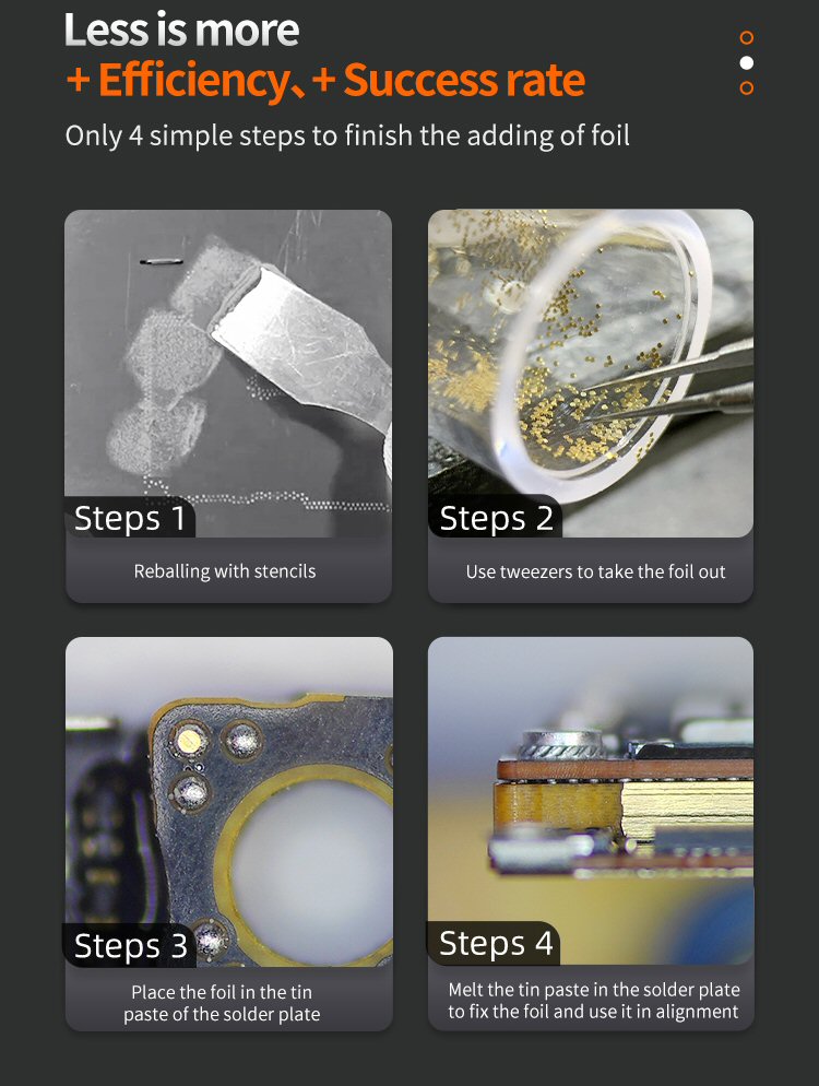 PCB Resolder Pads Qianli iAtlas Gold For microsoldering Board Repair Solder FoneFunShop