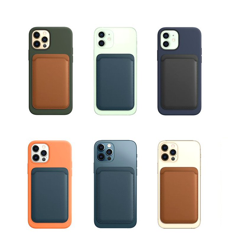 Card Holder For iPhone 12 Pro Max PU Leather Magnetic Wallet Brown Wallet FoneFunShop