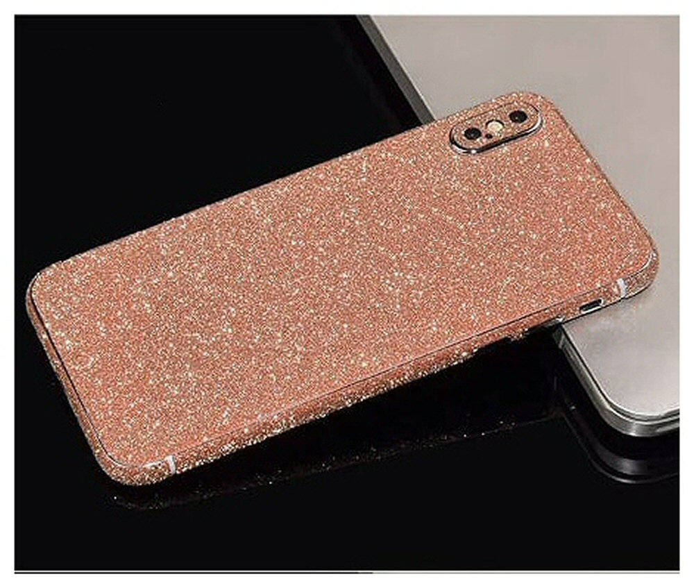 Back Protector For iPhone XS Max Rose Gold Glitter Bling Rear Protector Protector FoneFunShop