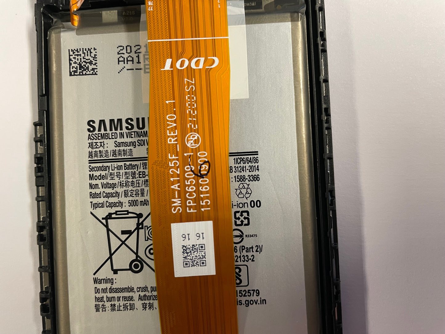 Lcd Screen For Samsung A12 A125F in Black REV0.1 CD0T Screen FoneFunShop