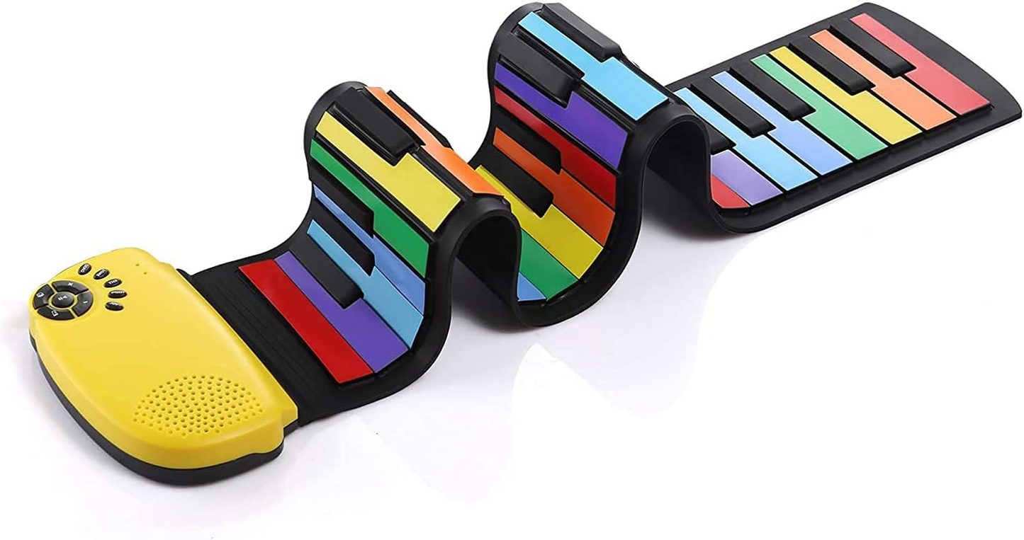 Roll up Piano 49 Key Portable Rainbow Piano FoneFunShop
