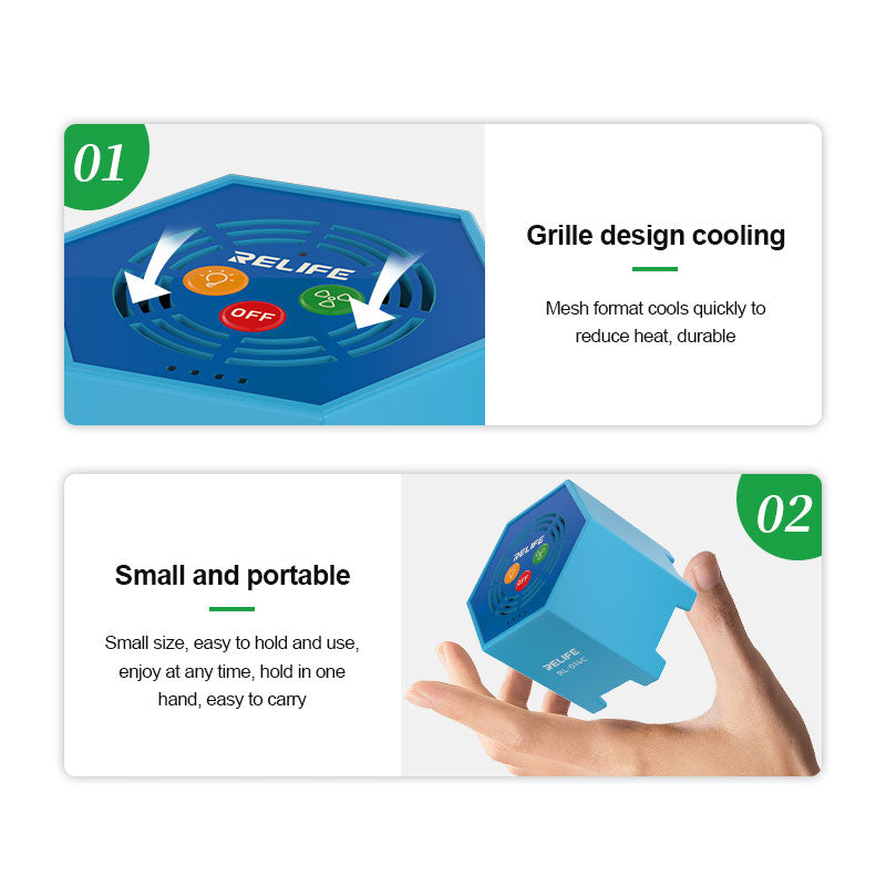 UV Curing Lamp with Cooling Fan Relife RL014C For Phone Logic Board Repair Relife FoneFunShop