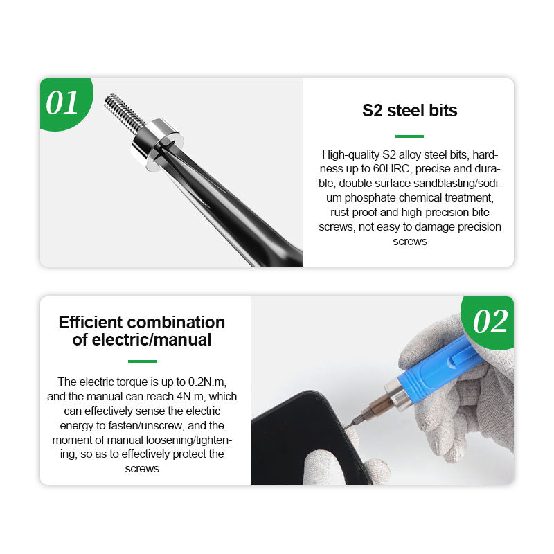 Rechargeable Cordless Screwdriver Relife SD22E Precision Electric Screwdriver FoneFunShop