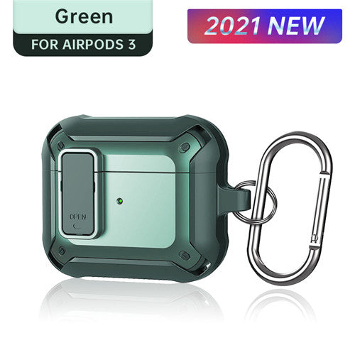 Case For Apple Airpod 3 Rugged 360 Protection in Green Case Cover FoneFunShop