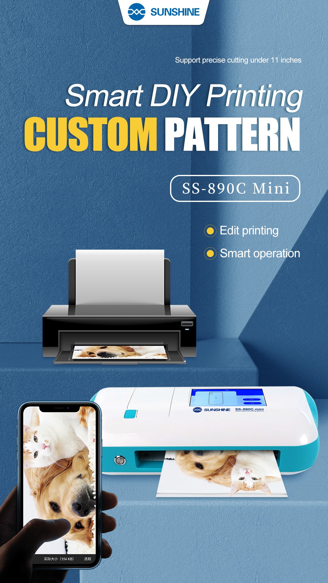 Sunshine SS-890C Mini Intelligent cloud film cutting machine hydrogel cutter Sunshine FoneFunShop