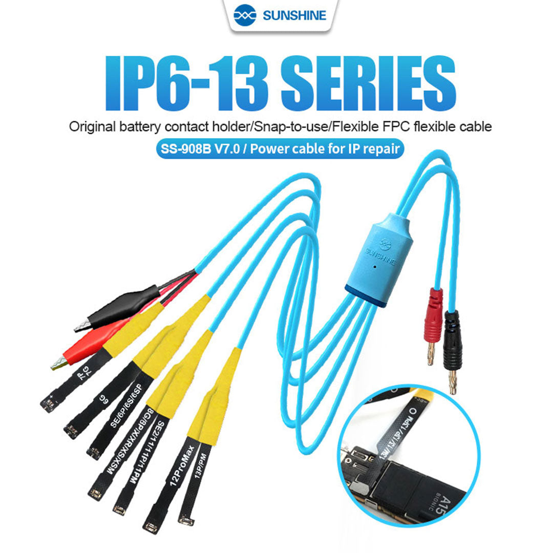 Sunshine SS908B DC Power Cable For iPhone 6 to iPhone 13 Cable FoneFunShop