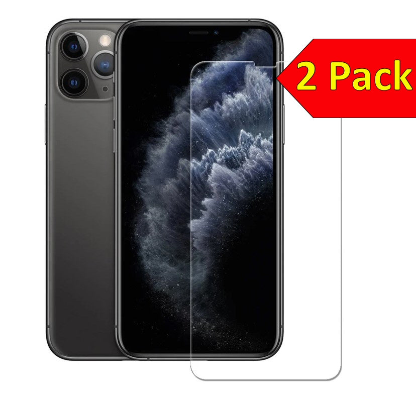 Screen Protector For iPhone 11 Pro Max Xs Max Twin Pack of 2 X Glass Screen Protector FoneFunShop
