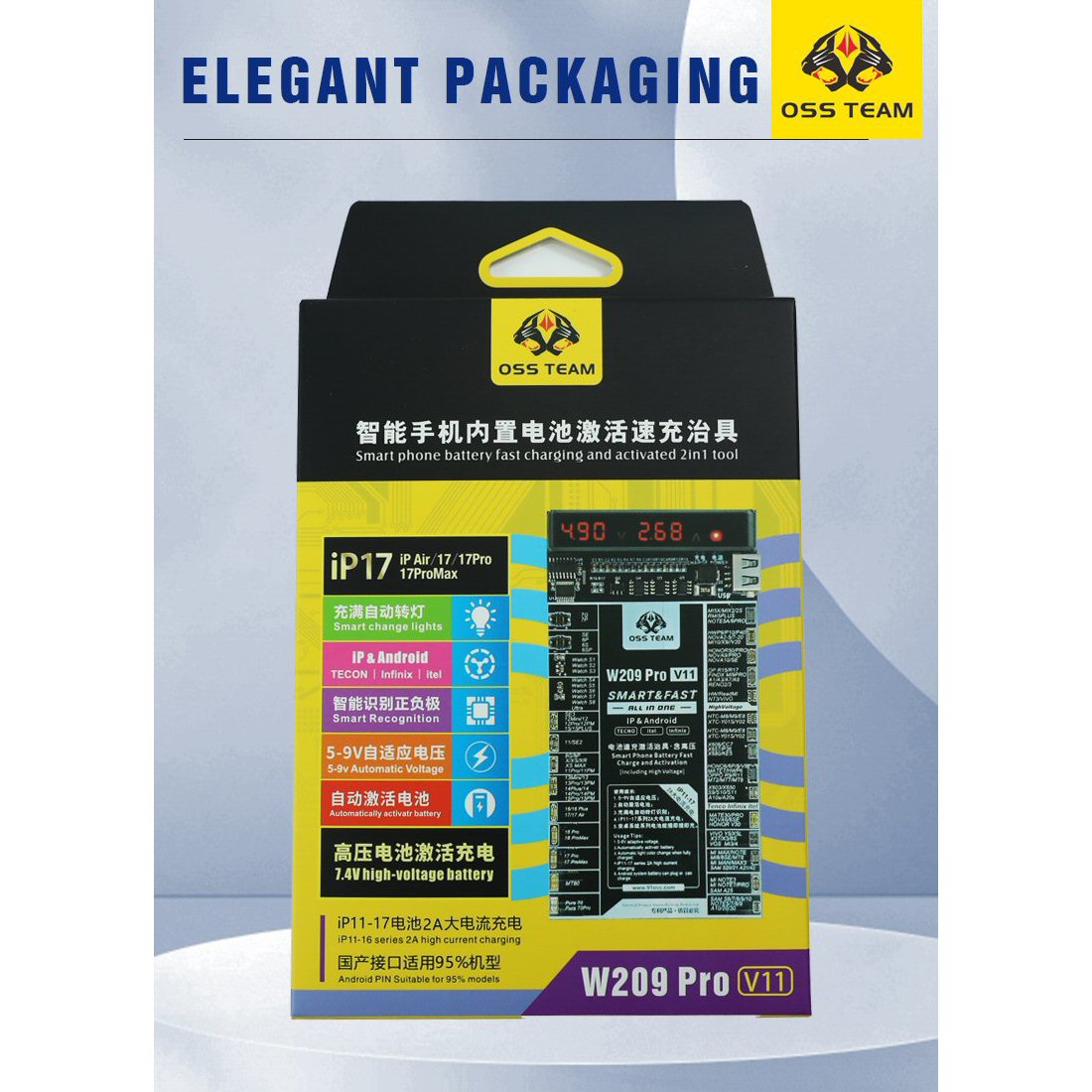 W209 Pro V11 Battery Activation Test Board For IPhone 7-17 & iWatch & Android Battery FoneFunShop