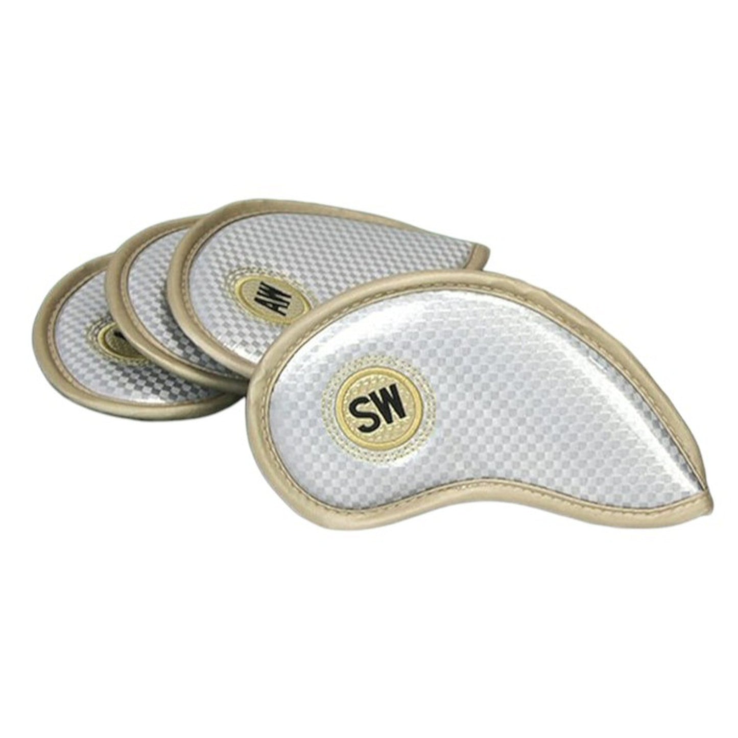 Golf Club Headcovers Irons Set 10 Pcs Club Iron Head Covers Silver Golf Accessorise FoneFunShop