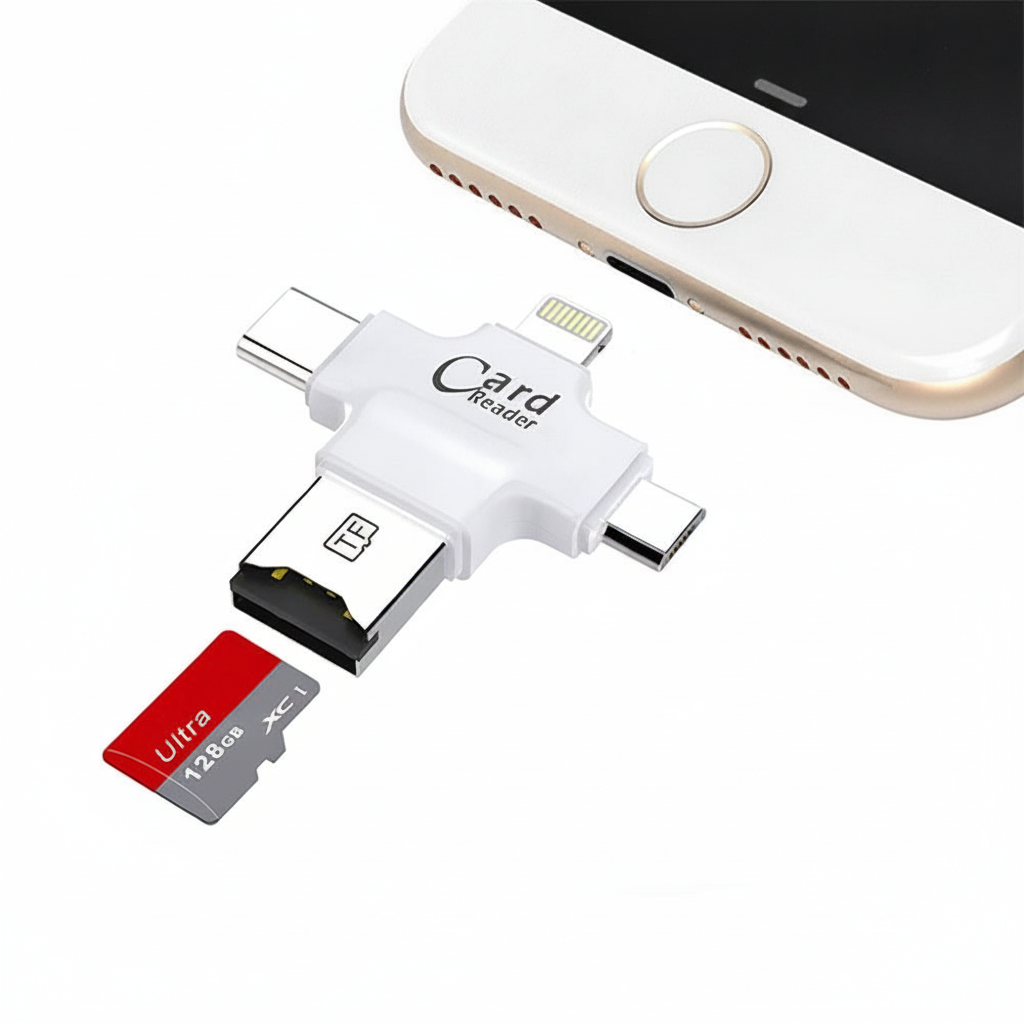 MicroSD Card Reader For iPhone Type C and Micro USB OTG FoneFunShop