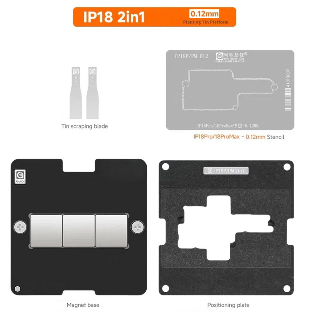 Middle Layer Reballing Platform 2-in-1 0.12mm for iPhone 18 Pro / Pro Max