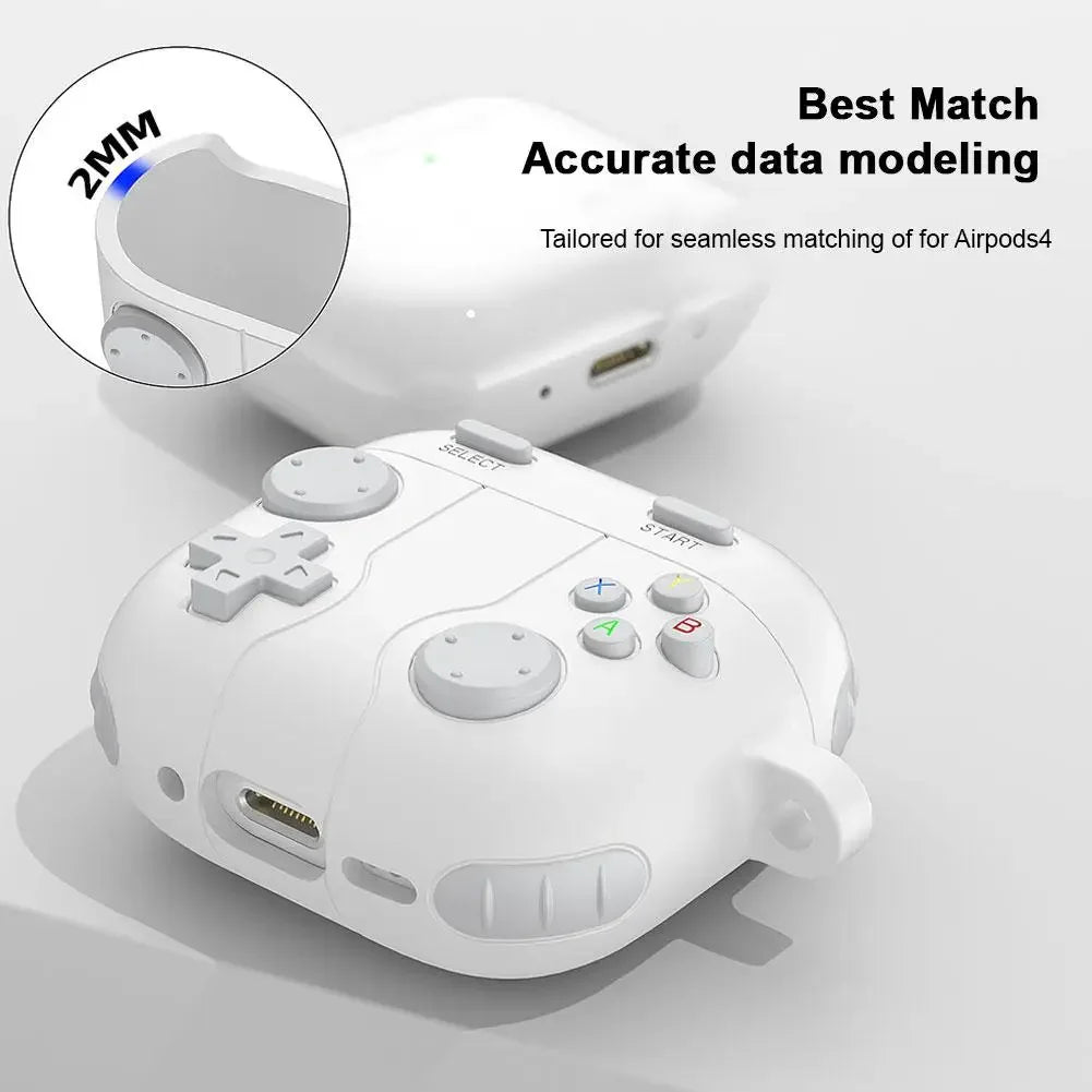 Case for Apple Airpods 4 Retro Game Model in White Case Cover FoneFunShop
