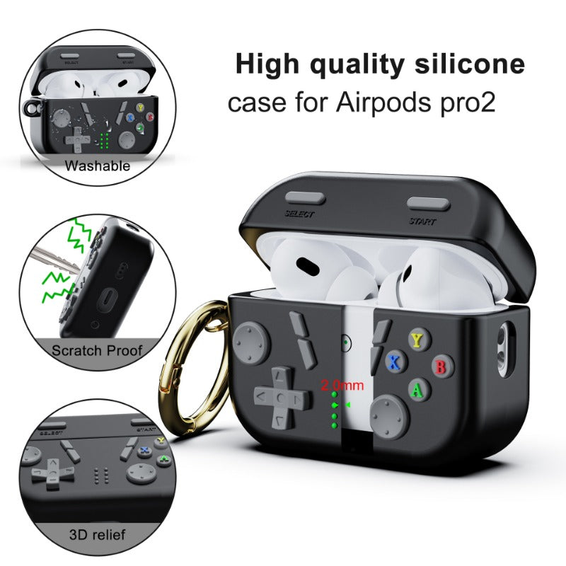 Case for Apple Airpods Pro 2 Retro Game Model in High Grey Case Cover FoneFunShop