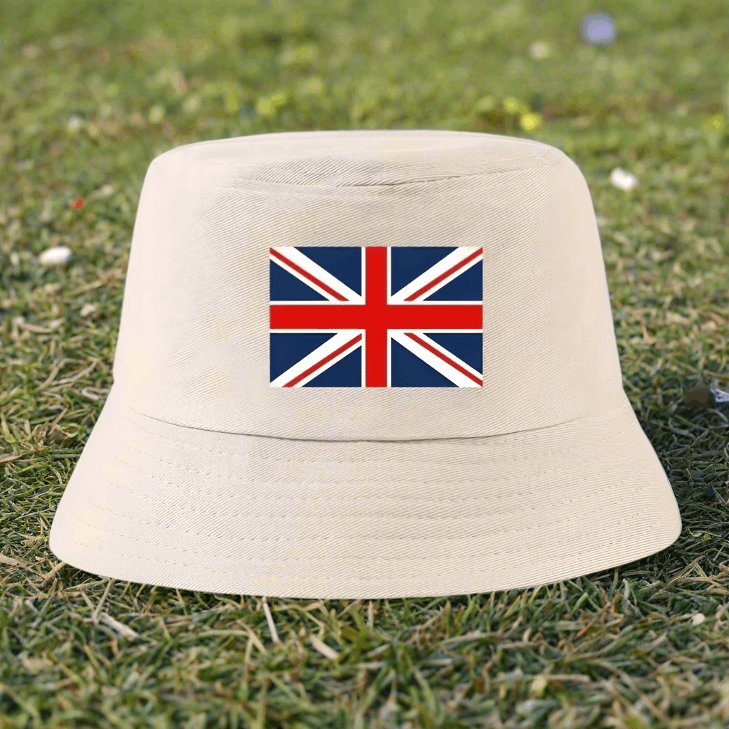 Bucket Hat British Flag Union Jack Beige Hat FoneFunShop