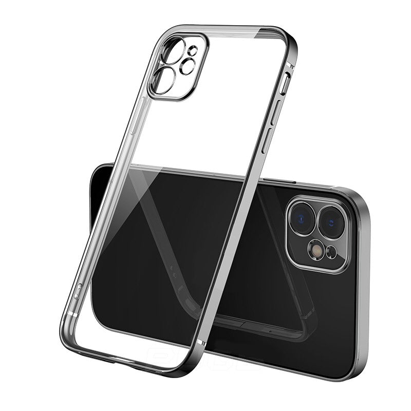 Case For iPhone 12 Mini Bulk Pack of 10 X Clear Silicone With Black Edge Case Cover FoneFunShop