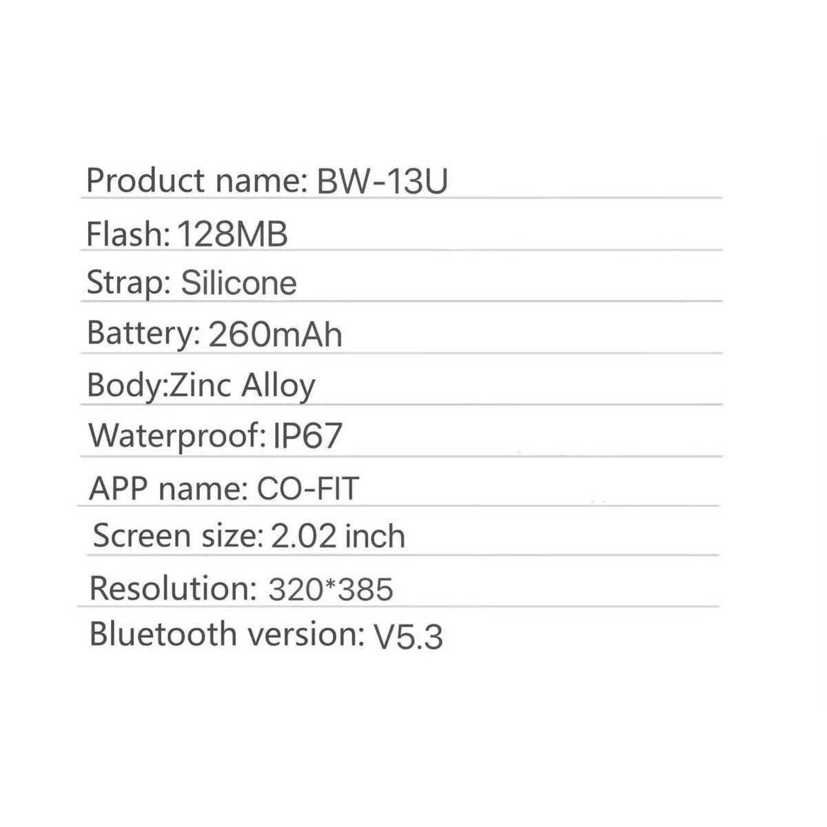 Budi Smart Watch 13U AMOLED 2.02 inch Large Display, IP67 Waterproof, Bluetooth 5.3