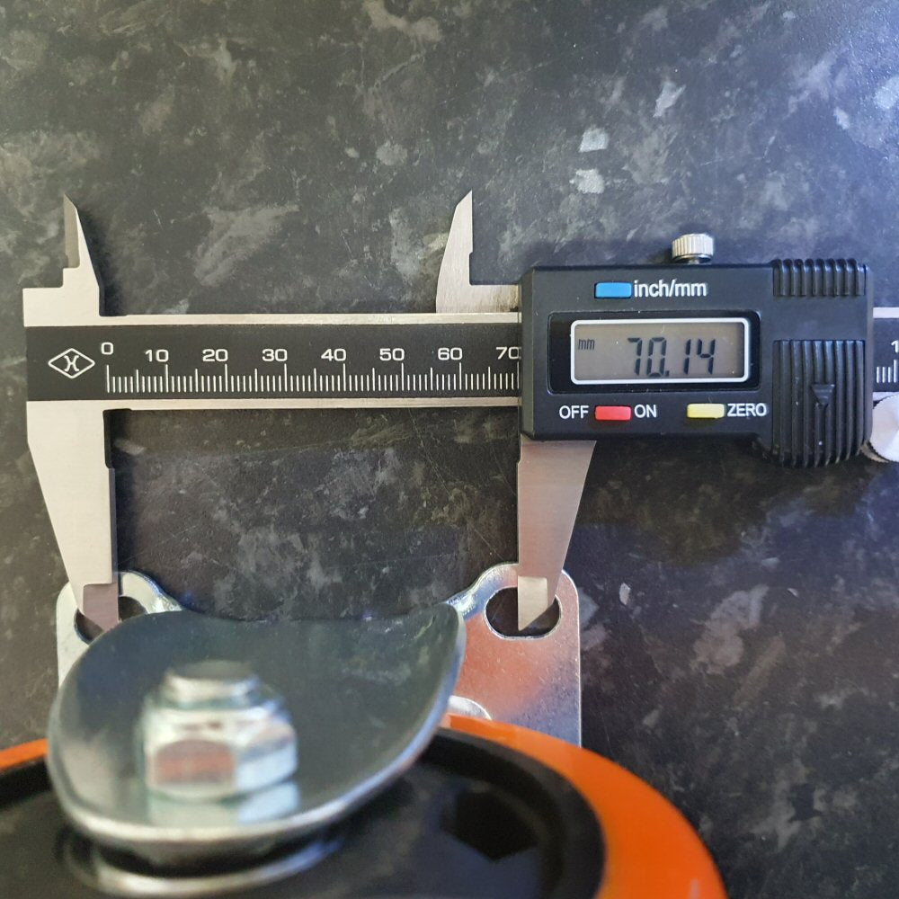 4 inch Wheel Fixed Trolley Caster Thermoplastic Rubber 100mm on Plate Orange Wheel FoneFunShop