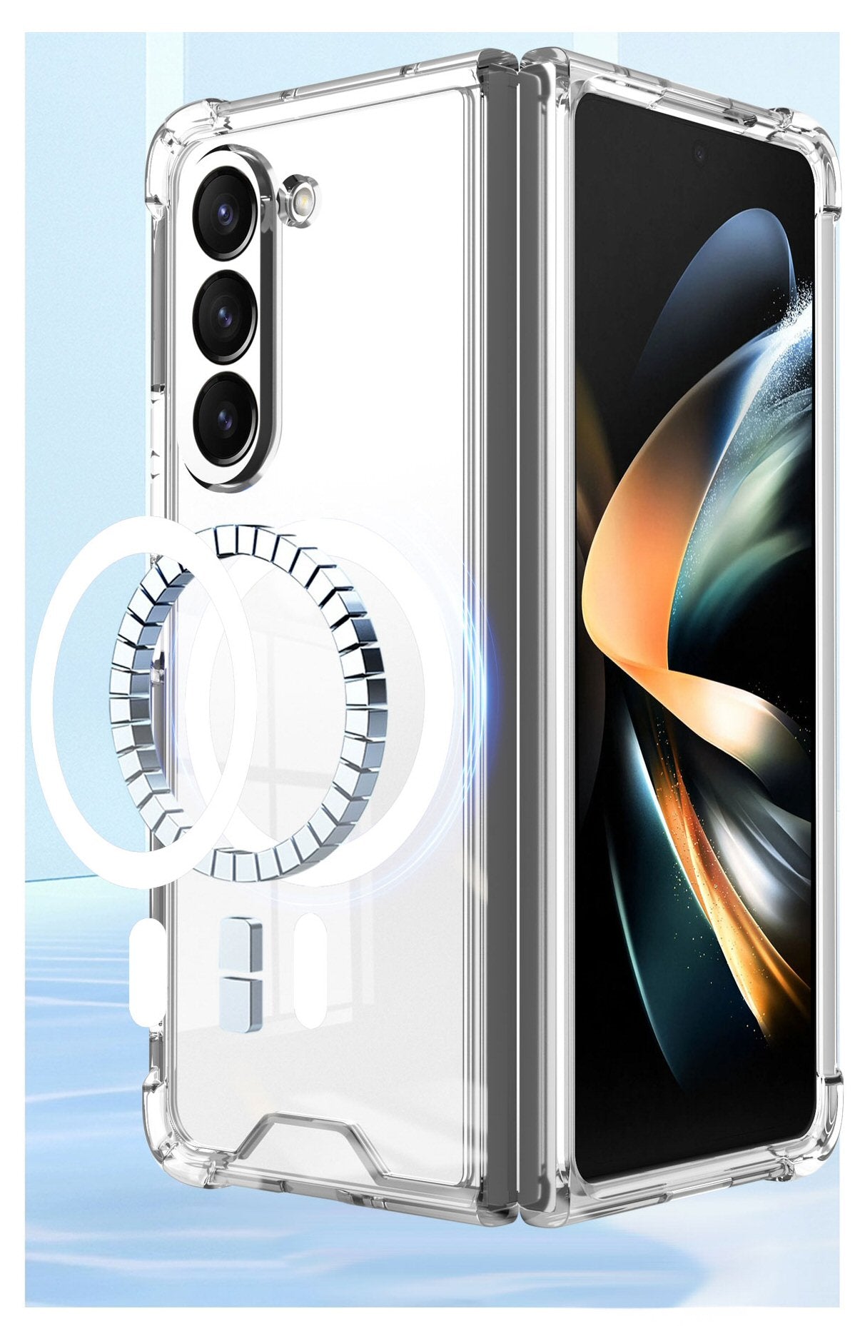 Clear Case for Samsung Galaxy Z Fold 6 Magnetic Compatible with MagSafe Anti-Scratch Silicone Case Cover FoneFunShop