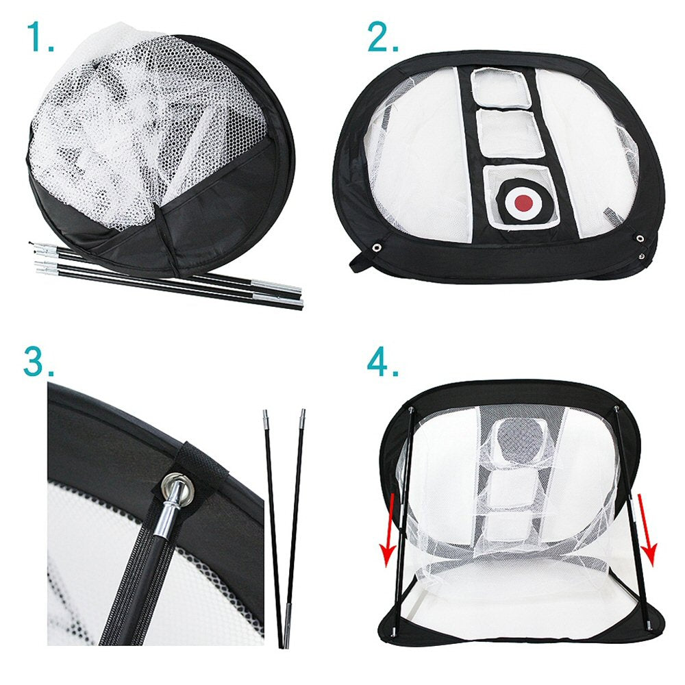 Golf Practice Chipping Net Perfect Shot Net with 5 Target Pockets Golf Accessorise FoneFunShop