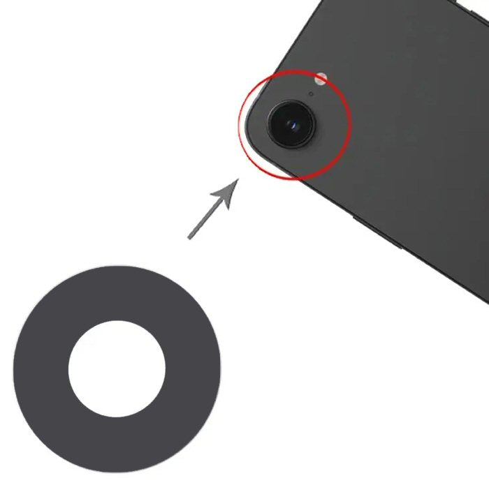 Camera Lens For iPhone 16e Glass With Adhesive Camera FoneFunShop