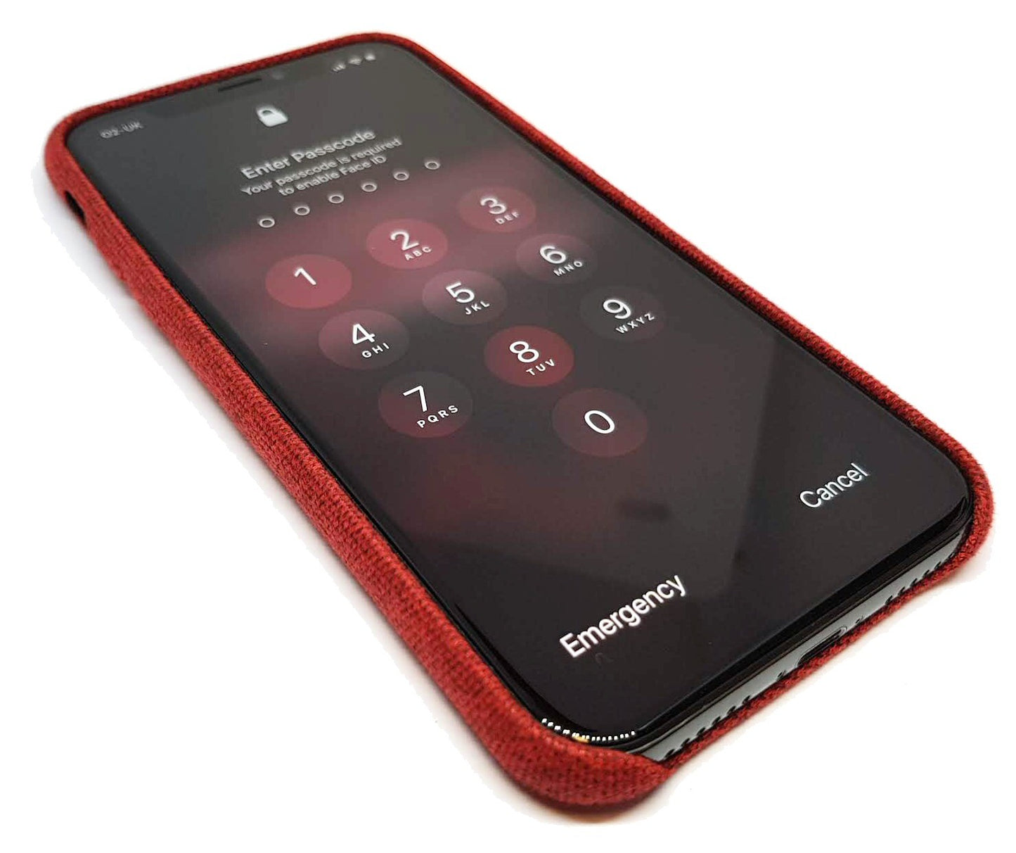 Case For iPhone X Flannel Design in Claret Case Cover FoneFunShop