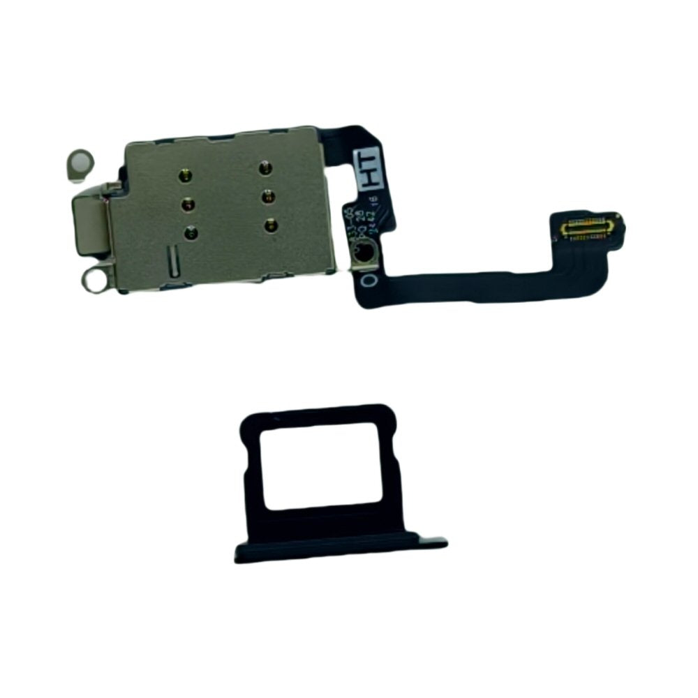 Dual Sim Reader and Sim Tray for iPhone 16 Plus Black Sim Tray FoneFunShop