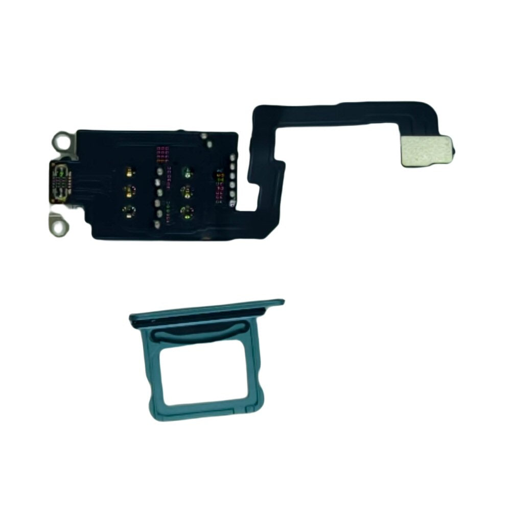 Dual Sim Reader and Sim Tray for iPhone 16 Plus Green Sim Tray FoneFunShop