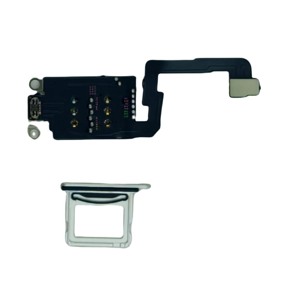 Dual Sim Reader and Sim Tray for iPhone 16 Plus White Sim Tray FoneFunShop