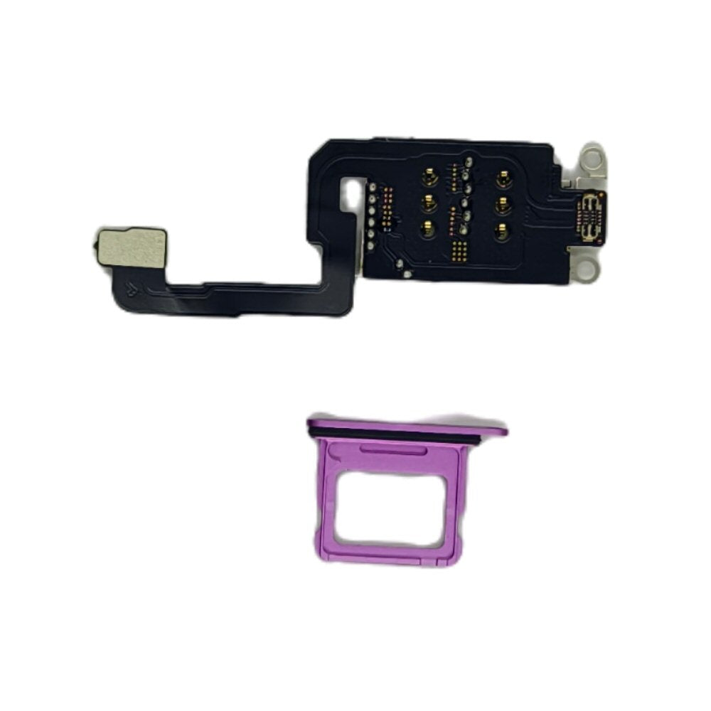 Dual Sim Reader and Sim Tray for iPhone 16 Purple Sim Tray FoneFunShop